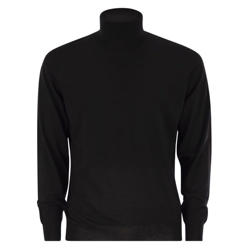 Fedeli Men Superfine Wool Turtleneck Derby